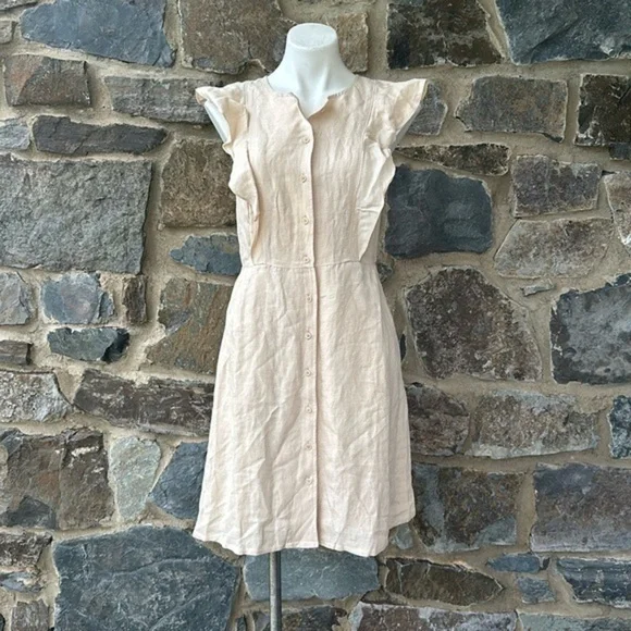 Crew Dresses Nwt Jcrew Womens Size Beige Linen Blend